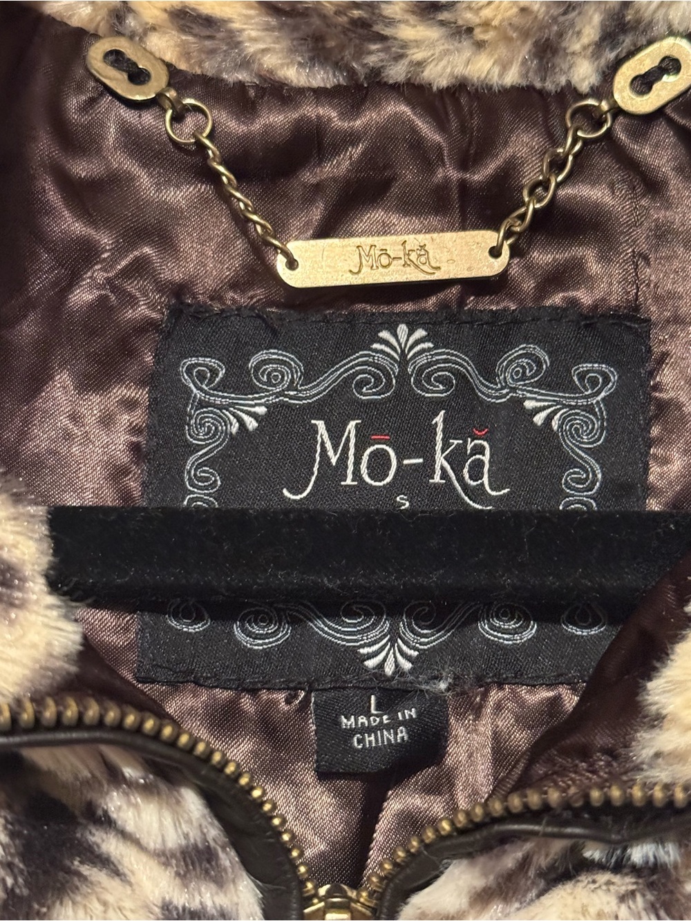 Mo-Ka Women’s Vintage Y2K Leopard Faux Fur Animal Print Vest Size Large - Picture 4 of 7